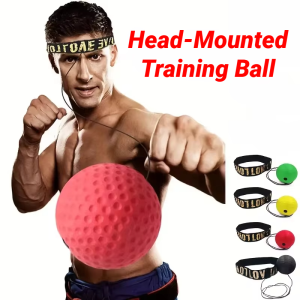 1Pcs MMA Boxing Speed Ball Head-Mounted Pu Punch Sanda Training Hand Eye Reaction Home Sandbag Fitness Equipment Gym Muay Thai