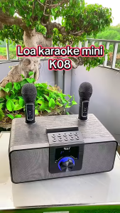 Loa karaoke mini KEI K08 kèm theo 2 mic ko dây