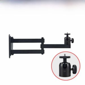 Projector Bracket Wall Mounted Foldable Sofa Universal 1/4 Interface Punching Required Adjustable Height for Home Use