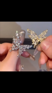 RCS - cincin fashion wanita model kupu kupu butterfly rings cincin pesta birthday anniversary KODE JZ