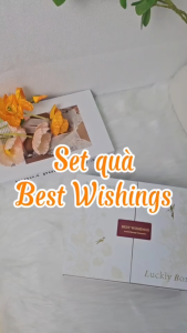 Set quà tặng nến thơm Lucky Happy thơm phòng kèm túi quà sinh nhật người yêu kèm thiệp tinh tế