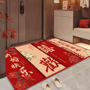 Festive Red Wedding Door Mat