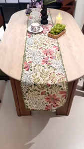 Table Runner 468 seater New Country Style Tea Tablecloth Cotton-Linen Look Heat-Resistant Decorative TV Cabinet Long Tablecloth Dining Table Runner