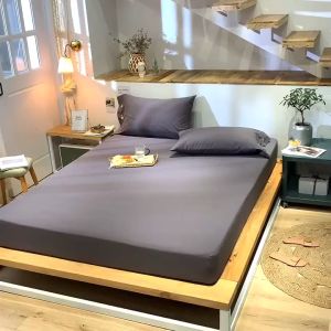 ผ้าปูที่นอน 3.5ฟุต 4ฟุต 5ฟุต 6ฟุต ชุดผ้าปูที่นอน(ผ้าปูที่นอน1ผืน ปลอกหมอน2ใบ) ผ้าปูสีพื้น ผ้าปูที่นอนกันไรฝุ่น เนื้อผ้าระบายอากาศได้ดี