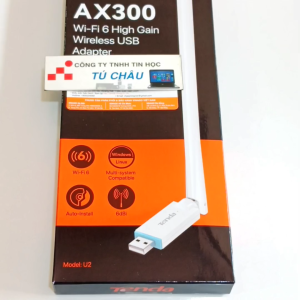 Usb thu Wifi Tenda AX300 Wifi 6 tốc độ 286Mbps / Anten 6dBi liền (Auto install Driver)