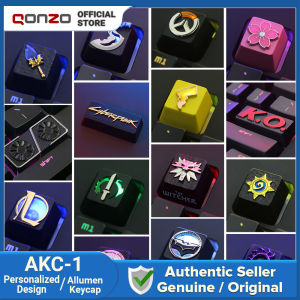 Qonzo AKC-1 Metal Keycap Alloy Keycap for Mechanical Keyboard Customization of Cyberpunk LOL Pikachu DOTA2 Overwatch Iron Man KO Key Cap
