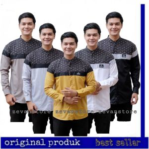 seragam hadroh terbaru 2023 - baju koko lengan panjang koko kombinasi batik koko terbaru 2023 - baju koko dewasa model senopati