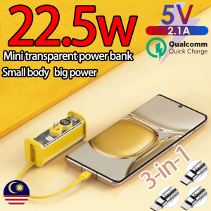 【Malaysia Spot Sale】 Mini Portable Power Bank 5000mAh Mini Emergency Charge Portable Power Bank