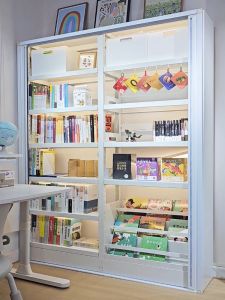 HERNLCAR | Steel Bookshelf Floor Standing Storage Shelf