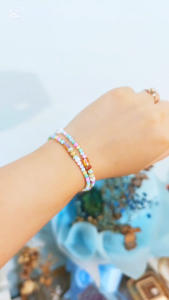 Ready Stock SG - Rainbow Sprinkle Shell Beads Natural Stone Multilayer Bracelet Handmade Bracelets