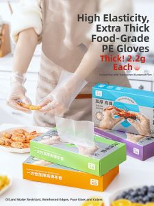 MEIDI | Thick Food Grade Disposable Gloves Transparent