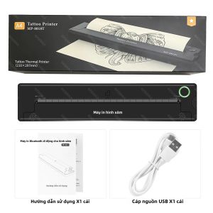 Máy In Stencil Hình Xăm Nhiệt Không Dây GZQIANJI GZTP04 Bluetooth Khổ A4 Với 5 Tờ Giấy Chuyển Nhiệt Miễn Phí Dành Cho Nghệ Thuật Và Hình Ảnh Chuyên Nghiệp