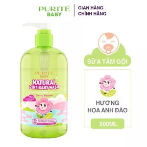 Tắm gội Purite nature Anh Đào Cúc cam 500ml/250ml