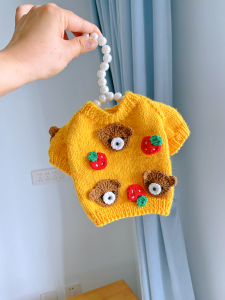 Hand Knitted Dog Sweater Yarn DIY Material Kit for Kittens Spring Summer Open Cardigan Style Two Legs Clothes Pet Supplies