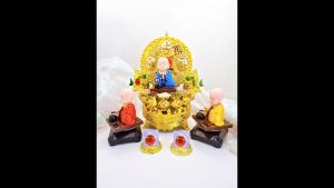 Tháp tỏi hòa thượng năng lượng mặt trời có đèn led - TỎI CÁT TƯỜNG