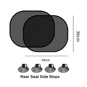 Universal Foldable Car Sunshade Mesh Front Rear Side Window Curtain Suction Cup UV Blocking Summer Sun Protection Auto Accessory
