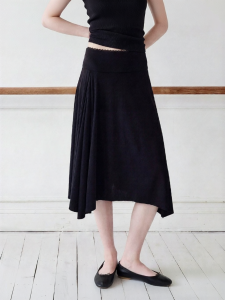 Fano | Chân Váy A-Line Cao Waisted Có Viền Ren Ballet