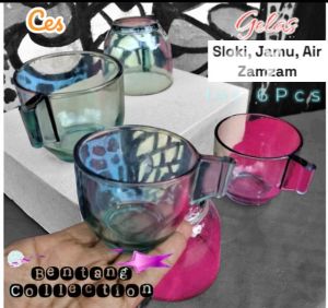 Gelas Kaca Gelas Jamu Gelas Sloki bulat Isi 6 pcs
