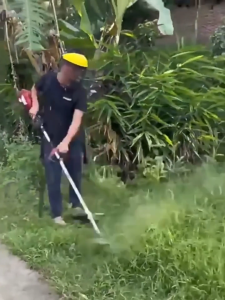 เครื่องตัดหญ้าเครื่องตัดหญ้าหน้าหน้ากากสวนเครื่องตัดหญ้าแบบเต็มหน้าปกหมวกสวนการป้องกันการสาดน้ำ