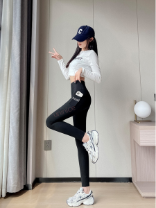 Celana Leggings Panjang Olahraga Wanita High Waist Behan Spandeks Murah Import Dengan Saku