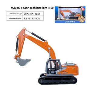 Xe Đào Hợp Kim JINGBANG 1:50 Xe Công Cụ Mô Hình Lớn Xe Đạp Xe Đào Mô Phỏng Đồ Chơi Trẻ Em Xe Tải Đồ Chơi Mô Hình Tĩnh