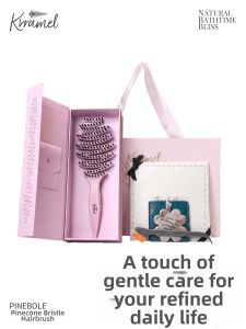 KRRAMEL | Womens Boar Bristle Hairbrush Gift Set