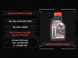 HCM MẪU MỚI - Dầu nhớt xe số MOTUL GP POWER 4T 10W40