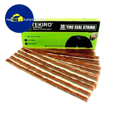 TEKIRO - LEM CACING KARET 1 lembar isi 5 batang Refill Obat Tambal Tubles Tubeless Ban Motor Mobil Bocor