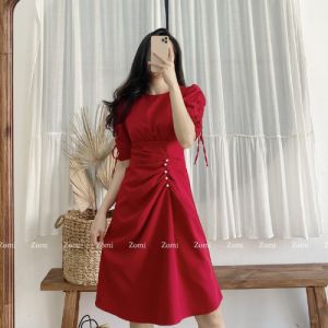 Đầm dự tiệc sang chảnh nhún thân đính ngọc hàng thiết kế cao cấp ZOMI D9373