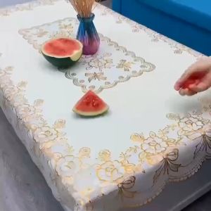 Mẫu Mới Sang Trọng Nhẹ Cao Cấp Tấm Trải Bàn Trà Phòng Khách Dày Chống Thấm Nước Chống Dầu Chống Cháy Tấm Trải Bàn Gia Đình