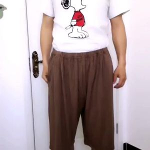 225150 .00kg Extra Fat Plus Size Thin Modal Bamboo Fiber Home Shorts Pajama Pants Mens Summer Cal Loose Big Pants