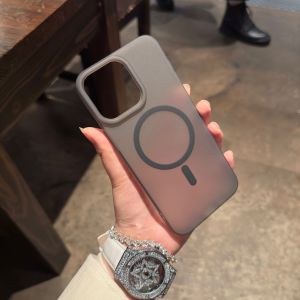 Applicable to Apple 15 Phone Case 14 Anti-Fall 13 New Arrival Pro Mobile Phone Case Max Frosted Iphone12 Anti-Fingerprint P without Pm Lens Magnetic Suction MagSafe Minimalist Purple Far Peak Blue IP Green