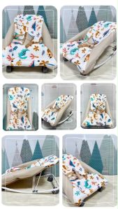 kichiro เปลโยกเด็กคิชิโระลายไดโนน้อย ปรับเอนได้3ระดับ มี4ล้อ ถอดซักได้ ผ้านุ่มสบาย ไม่ร้อนไม่ระคายผิว