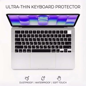 A3404 Russian Language Keyboard Skin for Macbook Neo 13 Inch with Touch ID A18 Pro US Key Silicone Keyboard Protector Waterproof