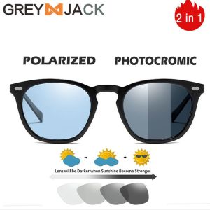 Grey Jack Kacamata Sunglasses Polarized Photocromic Anti Silau/Anti UV Fashion Pria dan Wanita Model Kotak New 581