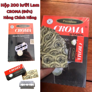 Hộp 200 lưỡi lam Croma (Đức) - Hộp 10 lưỡi x 20 hộp Sản xuất tại đức siêu bén siêu bền.