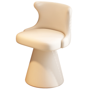 Rotatable Vanity Stool Bedroom Closet Makeup Chair Womens High-End Vanity Bench Cream Style Iron Metal Velvet Seat