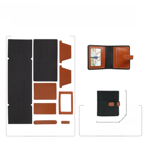 DIY Handmade Coin Purse Fathers Day Gift for Husband Boyfriend Card Holder Cattlehide Card Bag Homemade Material Package