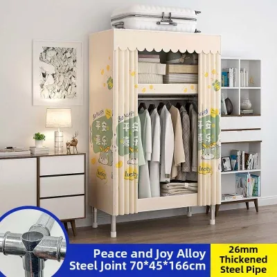 Compact Assembled Steel Wardrobe