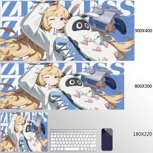 Bandai | New Design Zenless Zone Zero Mouse Pad Ye Shunguang Remielle Sigrid XXL Large Mousepad Keyboard Pad Desk Mat Keyboard Mats