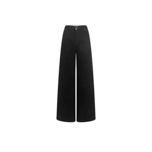 WooHa Summer New High Street Embroidered Loose Straight Casual Pants Womens Workwear Trousers Street Sport Leisure High Waist Cotton