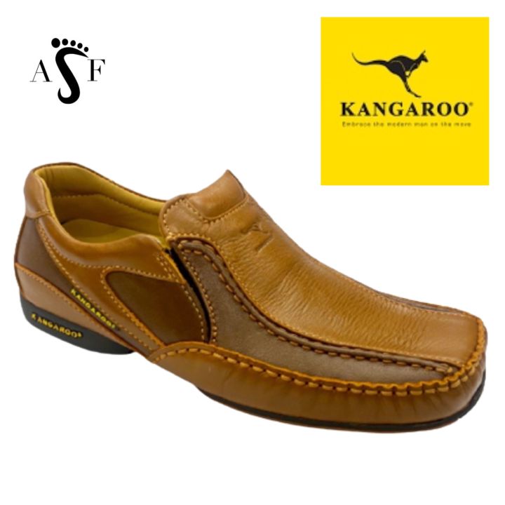 ORIGINAL Full LEATHER KANGAROO Shoes Slip On Black Brown
