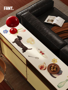 Paris Diary Edge Cabinet Mat Dustproof TV Cabinet Table Mat Waterproof Oilproof Desktop Protection Mat Entrance Shoe Cabinet Mat