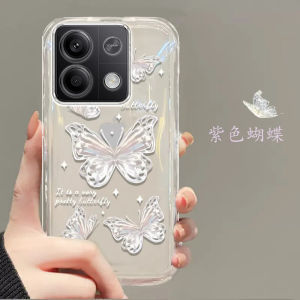 Oppo Reno13 pro Transparent Soft Case Anti-Fall Glitter Butterfly Bracelet Full Cover Cute Trendy Luxury High End Mobile Phone Cover