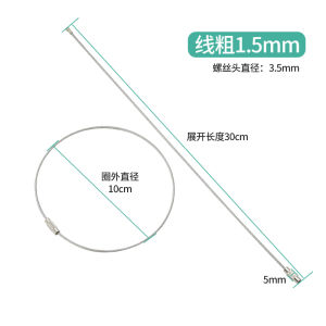 Steel Wire Coil Key Chain Tag Steel Wire Rope Key Ring Stainless Steel Multi-Purpose Steel Wire Hanging Buckle Stainless Steel Hanging Wire