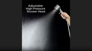 Adjustable Water-Saving High-Pressure Shower Head with 3 Modes - One-Key Stop Water Massage Eco-Friendly Bathroom