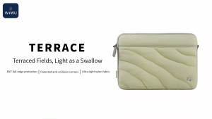WIWU 360° Protective Puffy Laptop Sleeve with Strap 13-14 inch Laptop Bag Compatible with MacBook Air 13 Pro 14/13 iPad Pro 12.9 HP Dell ASUS Computer Bag Cover
