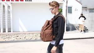 AUGUR New fashion mens backpack vintage canvas backpack school bag mens travel bags large capacity travel laptop retro bag