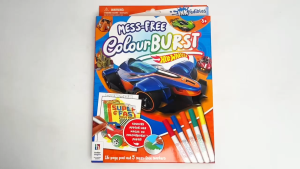 Hot Wheels ColourBurst Colouring Pad Gift Set (Box Set) With 5 Marker Pens For Kids
