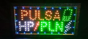 Lampu PULSA HP PLN bergambar HP dan Listrik